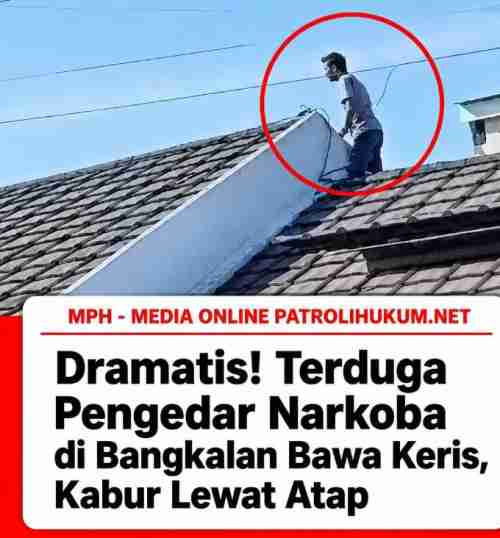 Dramatis! Terduga Pengedar Narkoba di Bangkalan Bawa Keris, Kabur Lewat Atap Dramatis! Terduga Pengedar Narkoba di Bangkalan Bawa Keris, Kabur Lewat Atap