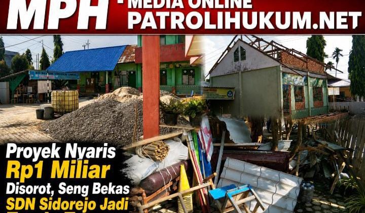 Proyek Nyaris Rp1 Miliar Disorot, Seng Bekas SDN Sidorejo Jadi Tanda Tanya