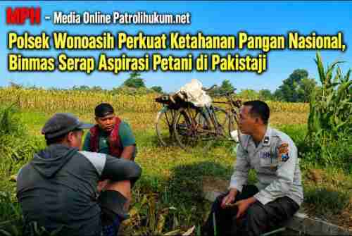 Polsek Wonoasih Perkuat Ketahanan Pangan Nasional, Binmas Serap Aspirasi Petani di Pakistaji