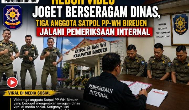 Heboh Video Joget Berseragam Dinas, Tiga Anggota Satpol PP-WH Bireuen Jalani Pemeriksaan Internal