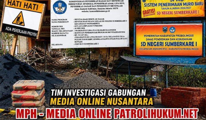 Ketua P2SP Diklaim Tak Dilibatkan, Proyek Revitalisasi SDN Sumberkare I Jadi Sorotan