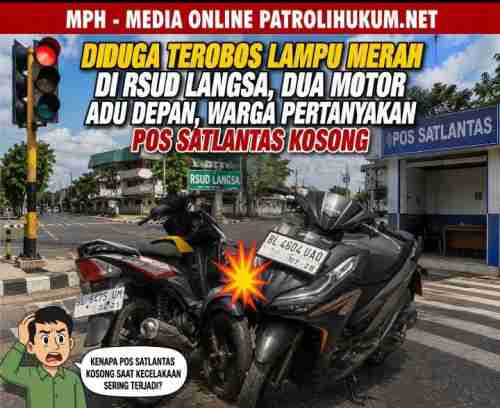 Diduga Terobos Lampu Merah di RSUD Langsa, Dua Motor Adu Depan, Warga Pertanyakan Pos Satlantas Kosong Diduga Terobos Lampu Merah di RSUD Langsa, Dua Motor Adu Depan, Warga Pertanyakan Pos Satlantas Kosong