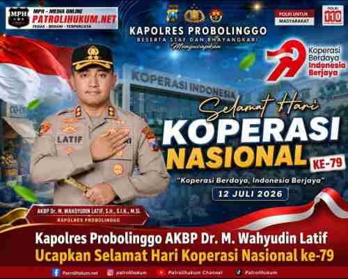 Kapolres Probolinggo AKBP Dr. M. Wahyudin Latif Ucapkan Selamat Hari Koperasi Nasional ke-79