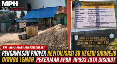 Pengawasan Proyek Revitalisasi SD Negeri Sidorejo Diduga Lemah, Pekerjaan APBN Rp993 Juta Disorot