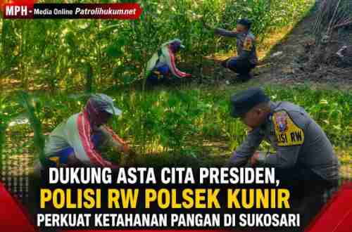 Dukung Asta Cita Presiden, Polisi RW Polsek Kunir Perkuat Ketahanan Pangan di Sukosari