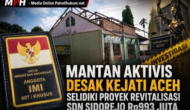 Mantan Aktivis Desak Kejati Aceh Selidiki Proyek Revitalisasi SDN Sidorejo Rp993 Juta