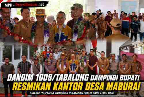 Dandim 1008/Tabalong Dampingi Bupati Resmikan Kantor Desa Maburai