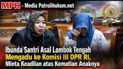 ### 4 Judul Berita (maksimal ±90 karakter) 1. **Ibunda Santri Tewas Diduga Dibakar Mengadu ke Komisi III DPR, Minta Keadilan** 2. **Tangis Ibunda Santri Asal Lombok Pecah di DPR, Desak Pengusutan Kasus Anaknya** 3. **Kasus Kematian Santri Lombok Masuk Senayan, Keluarga Minta Perlindungan Hukum** 4. **Keluarga Santri Diduga Tewas Dibakar Adukan Penanganan Kasus ke Komisi III DPR RI** --- # Ibunda Santri Asal Lombok Tengah Mengadu ke Komisi III DPR RI, Minta Keadilan atas Kematian Anaknya **Jakarta** – Keluarga almarhum SS, seorang santri asal Kabupaten Lombok Tengah, Nusa Tenggara Barat (NTB), mendatangi Komisi III DPR RI untuk menyampaikan pengaduan terkait penanganan kasus kematian putranya yang diduga menjadi korban pembakaran. Pengaduan tersebut disampaikan dalam Rapat Dengar Pendapat (RDP) di Kompleks Parlemen, Senayan, Jakarta, Senin (13/7). Kehadiran keluarga korban bertujuan meminta perhatian pemerintah pusat dan DPR RI agar proses penegakan hukum terhadap kasus tersebut berjalan secara transparan, profesional, serta memberikan kepastian hukum bagi keluarga. Dalam forum tersebut, ibunda almarhum tampak tidak kuasa menahan kesedihan saat menceritakan peristiwa yang menimpa putranya. Karena kondisi fisik dan psikologis yang belum stabil serta keterbatasan dalam menyampaikan keterangan, pesan yang telah disiapkan keluarga dibacakan oleh Titi Tantry, perwakilan tim advokasi hukum Hotman 911. Dalam surat tersebut, sang ibu mengaku kehilangan anak yang dikirim ke pondok pesantren untuk menimba ilmu agama, namun justru meninggal dunia dalam peristiwa yang menurut keluarga diduga disertai tindak kekerasan. > "Saya hanyalah seorang ibu yang berharap keadilan untuk anak saya," demikian salah satu isi surat yang dibacakan di hadapan anggota Komisi III DPR RI. Keluarga berharap Presiden Republik Indonesia, Prabowo Subianto, bersama DPR RI dapat memberikan perhatian terhadap proses penanganan perkara tersebut agar berlangsung secara objektif sesuai ketentuan hukum yang berlaku. Selain meminta keadilan, keluarga juga menyampaikan harapan agar aparat penegak hukum mengusut perkara secara menyeluruh, termasuk mengungkap fakta-fakta yang melatarbelakangi kematian korban. Dalam penyampaiannya, pihak keluarga mengaku membawa persoalan ini ke tingkat nasional karena menilai masih terdapat sejumlah hal yang perlu mendapat perhatian dalam proses penanganan perkara di daerah. Namun demikian, dugaan adanya keterlibatan oknum aparat maupun pejabat dalam kasus tersebut masih merupakan klaim dari pihak keluarga dan memerlukan pembuktian melalui proses hukum yang berlaku. Hingga berita ini disusun, belum terdapat keterangan resmi dari aparat penegak hukum maupun pihak-pihak yang disebut dalam pengaduan tersebut terkait tudingan yang disampaikan keluarga korban. Komisi III DPR RI menerima aspirasi keluarga sebagai bagian dari fungsi pengawasan terhadap penegakan hukum. Perkembangan lebih lanjut mengenai penanganan perkara tersebut masih menunggu proses hukum dan tindak lanjut dari instansi berwenang. Sementara itu, keluarga berharap pengungkapan kasus dilakukan secara profesional, transparan, dan berkeadilan sehingga seluruh pihak memperoleh kepastian hukum sesuai peraturan perundang-undangan yang berlaku. **Catatan Redaksi:** Dalam pemberitaan ini digunakan frasa **"diduga"** karena proses hukum masih berlangsung dan belum terdapat putusan pengadilan yang berkekuatan hukum tetap. Seluruh pihak tetap mengedepankan asas praduga tak bersalah sesuai ketentuan hukum yang berlaku. ### 4 Judul Berita (maksimal ±90 karakter) 1. **Ibunda Santri Tewas Diduga Dibakar Mengadu ke Komisi III DPR, Minta Keadilan** 2. **Tangis Ibunda Santri Asal Lombok Pecah di DPR, Desak Pengusutan Kasus Anaknya** 3. **Kasus Kematian Santri Lombok Masuk Senayan, Keluarga Minta Perlindungan Hukum** 4. **Keluarga Santri Diduga Tewas Dibakar Adukan Penanganan Kasus ke Komisi III DPR RI** --- # Ibunda Santri Asal Lombok Tengah Mengadu ke Komisi III DPR RI, Minta Keadilan atas Kematian Anaknya **Jakarta** – Keluarga almarhum SS, seorang santri asal Kabupaten Lombok Tengah, Nusa Tenggara Barat (NTB), mendatangi Komisi III DPR RI untuk menyampaikan pengaduan terkait penanganan kasus kematian putranya yang diduga menjadi korban pembakaran. Pengaduan tersebut disampaikan dalam Rapat Dengar Pendapat (RDP) di Kompleks Parlemen, Senayan, Jakarta, Senin (13/7). Kehadiran keluarga korban bertujuan meminta perhatian pemerintah pusat dan DPR RI agar proses penegakan hukum terhadap kasus tersebut berjalan secara transparan, profesional, serta memberikan kepastian hukum bagi keluarga. Dalam forum tersebut, ibunda almarhum tampak tidak kuasa menahan kesedihan saat menceritakan peristiwa yang menimpa putranya. Karena kondisi fisik dan psikologis yang belum stabil serta keterbatasan dalam menyampaikan keterangan, pesan yang telah disiapkan keluarga dibacakan oleh Titi Tantry, perwakilan tim advokasi hukum Hotman 911. Dalam surat tersebut, sang ibu mengaku kehilangan anak yang dikirim ke pondok pesantren untuk menimba ilmu agama, namun justru meninggal dunia dalam peristiwa yang menurut keluarga diduga disertai tindak kekerasan. > "Saya hanyalah seorang ibu yang berharap keadilan untuk anak saya," demikian salah satu isi surat yang dibacakan di hadapan anggota Komisi III DPR RI. Keluarga berharap Presiden Republik Indonesia, Prabowo Subianto, bersama DPR RI dapat memberikan perhatian terhadap proses penanganan perkara tersebut agar berlangsung secara objektif sesuai ketentuan hukum yang berlaku. Selain meminta keadilan, keluarga juga menyampaikan harapan agar aparat penegak hukum mengusut perkara secara menyeluruh, termasuk mengungkap fakta-fakta yang melatarbelakangi kematian korban. Dalam penyampaiannya, pihak keluarga mengaku membawa persoalan ini ke tingkat nasional karena menilai masih terdapat sejumlah hal yang perlu mendapat perhatian dalam proses penanganan perkara di daerah. Namun demikian, dugaan adanya keterlibatan oknum aparat maupun pejabat dalam kasus tersebut masih merupakan klaim dari pihak keluarga dan memerlukan pembuktian melalui proses hukum yang berlaku. Hingga berita ini disusun, belum terdapat keterangan resmi dari aparat penegak hukum maupun pihak-pihak yang disebut dalam pengaduan tersebut terkait tudingan yang disampaikan keluarga korban. Komisi III DPR RI menerima aspirasi keluarga sebagai bagian dari fungsi pengawasan terhadap penegakan hukum. Perkembangan lebih lanjut mengenai penanganan perkara tersebut masih menunggu proses hukum dan tindak lanjut dari instansi berwenang. Sementara itu, keluarga berharap pengungkapan kasus dilakukan secara profesional, transparan, dan berkeadilan sehingga seluruh pihak memperoleh kepastian hukum sesuai peraturan perundang-undangan yang berlaku. **Catatan Redaksi:** Dalam pemberitaan ini digunakan frasa **"diduga"** karena proses hukum masih berlangsung dan belum terdapat putusan pengadilan yang berkekuatan hukum tetap. Seluruh pihak tetap mengedepankan asas praduga tak bersalah sesuai ketentuan hukum yang berlaku.