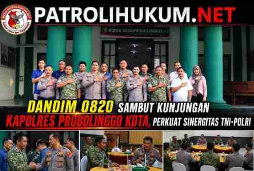 Dandim 0820 Sambut Kunjungan Kapolres Probolinggo Kota, Perkuat Sinergitas TNI-Polri