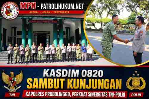 Kasdim 0820 Sambut Kunjungan Kapolres Probolinggo, Perkuat Sinergitas TNI-Polri