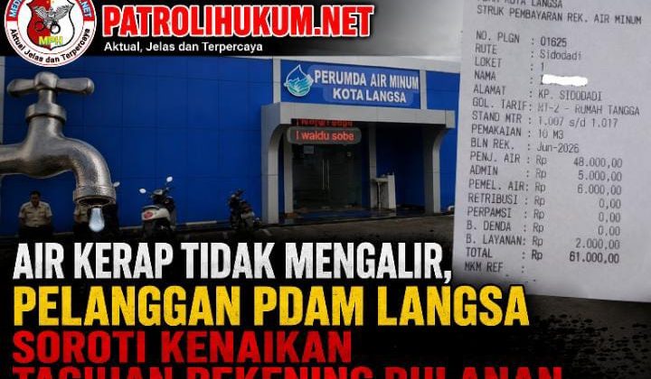 Air Kerap Tidak Mengalir, Pelanggan PDAM Langsa Soroti Kenaikan Tagihan Rekening Bulanan