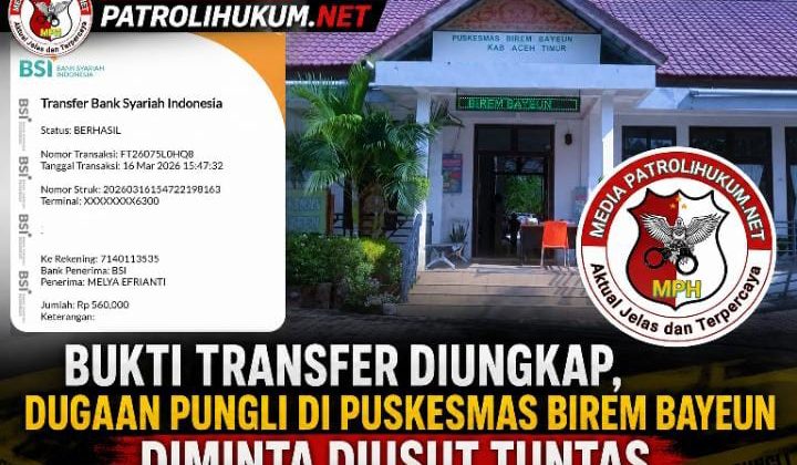 Bukti Transfer Diungkap, Dugaan Pungli di Puskesmas Birem Bayeun Diminta Diusut Tuntas