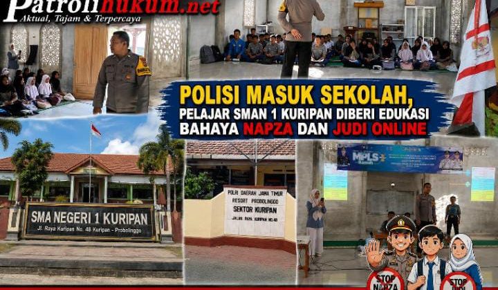 Polisi Masuk Sekolah, Pelajar SMAN 1 Kuripan Diberi Edukasi Bahaya NAPZA dan Judi Online