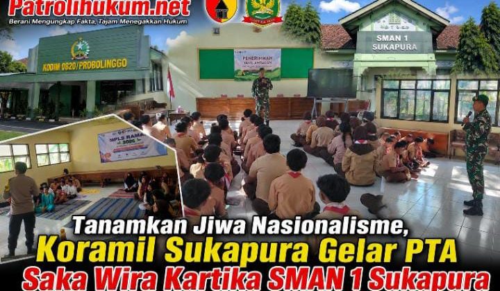 Tanamkan Jiwa Nasionalisme, Koramil Sukapura Gelar PTA Saka Wira Kartika SMAN 1 Sukapura
