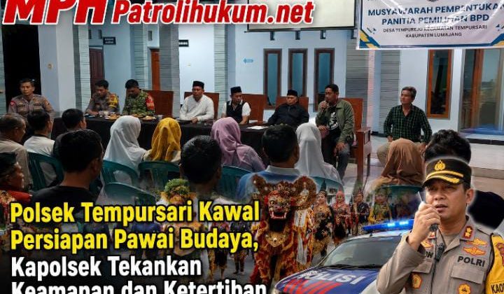 Polsek Tempursari Kawal Persiapan Pawai Budaya, Kapolsek Tekankan Keamanan dan Ketertiban