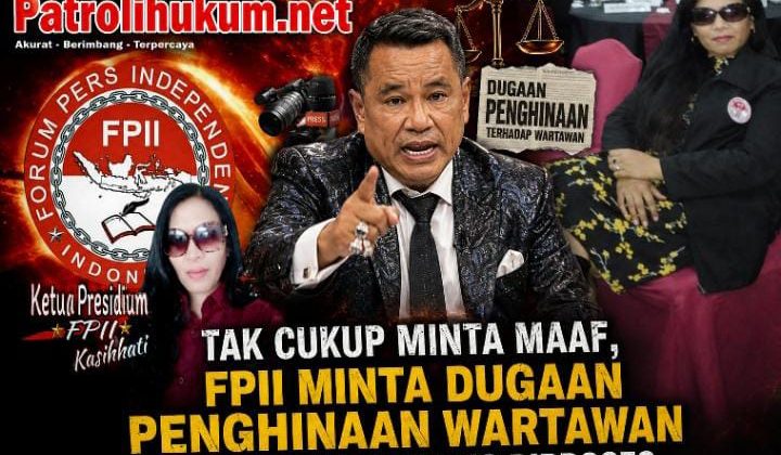 Tak Cukup Minta Maaf, FPII Minta Dugaan Penghinaan Wartawan oleh Hotman Paris Diproses
