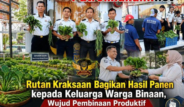 Rutan Kraksaan Bagikan Hasil Panen kepada Keluarga Warga Binaan, Wujud Pembinaan Produktif