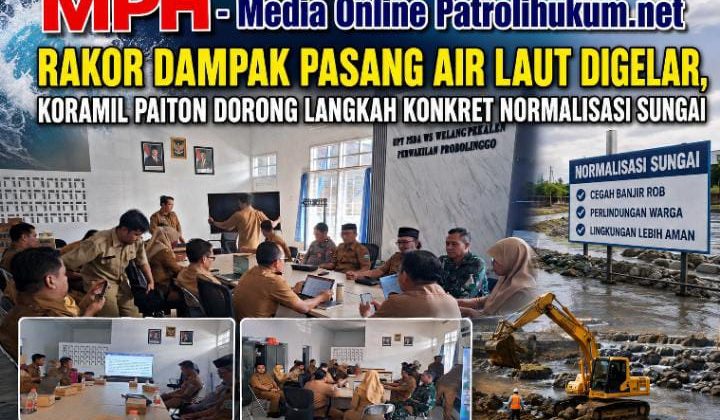 Rakor Dampak Pasang Air Laut Digelar, Koramil Paiton Dorong Langkah Konkret Normalisasi Sungai