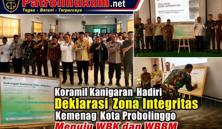 Koramil Kanigaran Hadiri Deklarasi Zona Integritas Kemenag Kota Probolinggo Menuju WBK dan WBBM