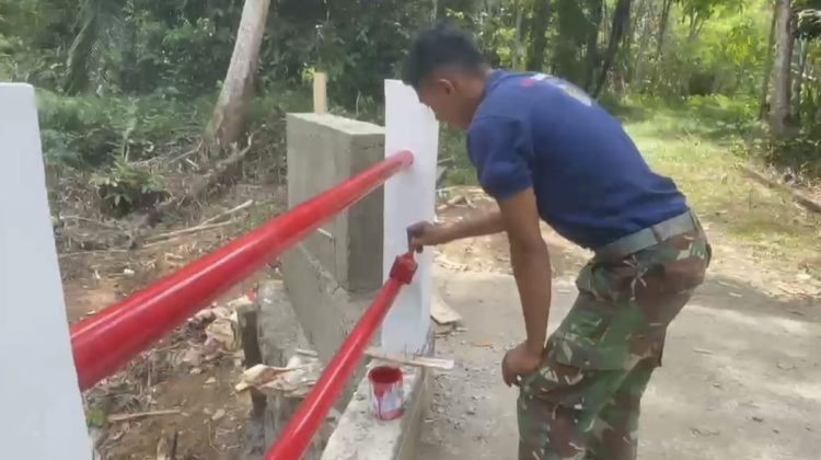 Tahap Finishing Dimulai, Jembatan Armco Desa Bakapas Kian Mendekati Rampung