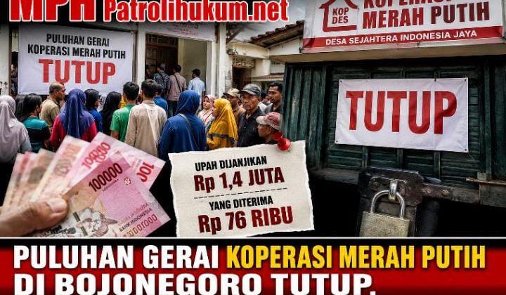 Puluhan Gerai Koperasi Merah Putih di Bojonegoro Tutup, Upah Dijanjikan Rp 1,4Jt Yang Diterima Rp 76 Rb