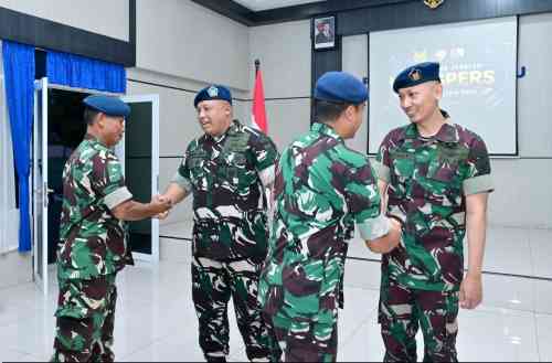 Komandan Lanud Sjamsudin Noor Pimpin Sertijab Kadispers, Tegaskan Pembinaan Personel sebagai Pilar Kekuatan Satuan