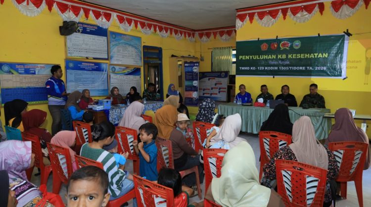 Tak Hanya Bangun Infrastruktur, TMMD ke-129 Kodim 1505/Tidore Hadirkan Penyuluhan KB Kesehatan bagi Masyarakat