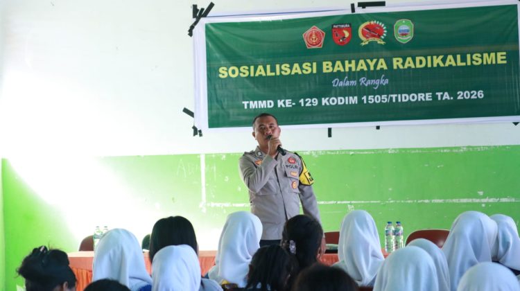 Bentengi Generasi Muda dari Paham Radikal, Satgas TMMD Ke-129 Kodim 1505/Tidore Gelar Sosialisasi di SMA Negeri 6 Haltim