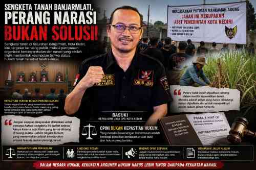 Basuki: Jangan Jadikan Petani Tameng dalam Sengketa Kepemilikan Tanah Banjarmlati