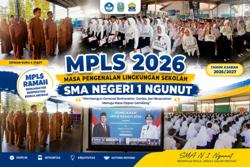 SMAN 1 Ngunut Gelar Pembukaan MPLS Ramah 2026, 432 Siswa Baru Ikuti Kegiatan Secara Daring Bersama Mendikdasmen dan Gubernur Jatim SMAN 1 Ngunut Gelar Pembukaan MPLS Ramah 2026, 432 Siswa Baru Ikuti Kegiatan Secara Daring Bersama Mendikdasmen dan Gubernur Jatim