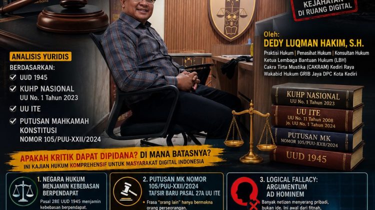 JARIMU ADALAH HARIMAUMU! Praktisi Hukum Dedy Luqman Hakim Bongkar Batas Kritik dan Fitnah di Media Sosial Berdasarkan Putusan MK Nomor 105/PUU-XXII/2024