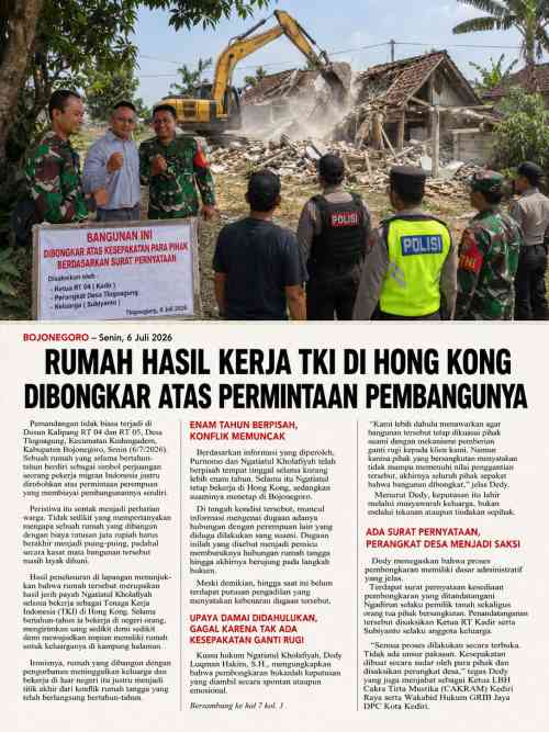 Eksklusif: Mengapa Rumah Hasil Keringat TKI Hong Kong Harus Dihancurkan? Mengungkap Fakta di Balik Pembongkaran yang Menghebohkan Bojonegoro