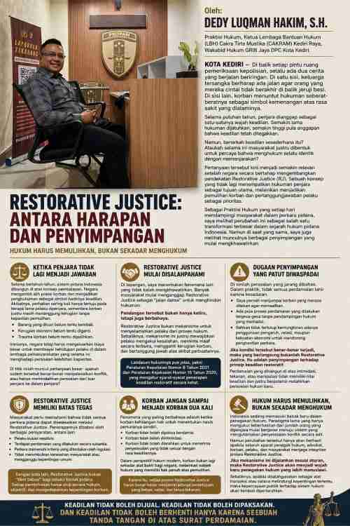 RESTORATIVE JUSTICE DI BALIK LAYAR: Ketika Perdamaian Diduga Berubah Menjadi Alat Menghentikan Perkara