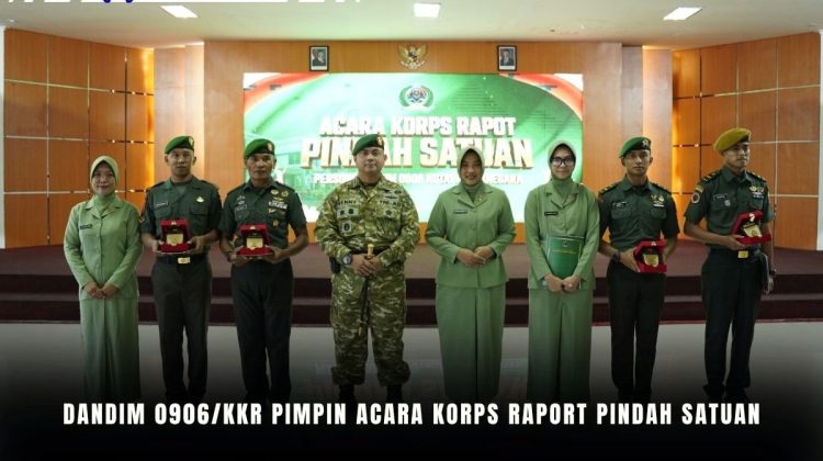 Dandim 0906/kkr Pimpin Acara Korps Raport Pindah Satuan