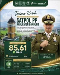 Pencapaian Indeks Kepuasan Masyarakat Satpol PP Kabupaten Bandung