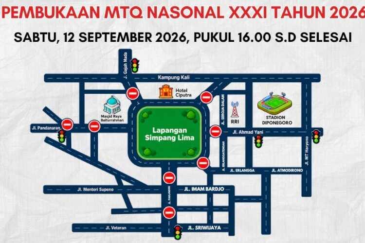 Rekayasa Lalu Lintas untuk MTQ Nasional XXXI di Semarang Rekayasa Lalu Lintas untuk MTQ Nasional XXXI di Semarang