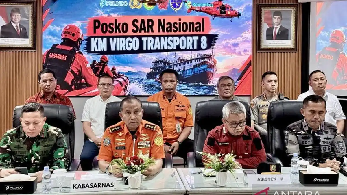 SAR KM Virgo Transport 8 Memasuki Tahap Kompleks, 55 Korban Belum Ditemukan