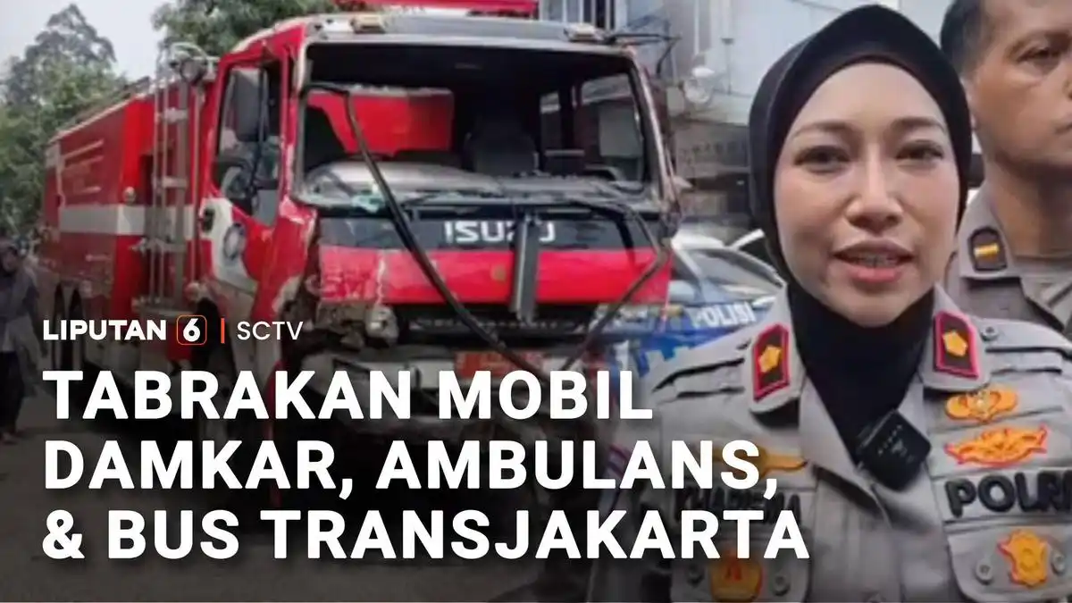 Kecelakaan Beruntun Libatkan Mobil Pemadam dan Lima Kendaraan di Cakung