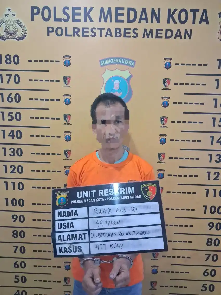 Pria 44 Tahun Diamankan dalam Kasus Pembobolan Rumah Kosong di Medan Pria 44 Tahun Diamankan dalam Kasus Pembobolan Rumah Kosong di Medan