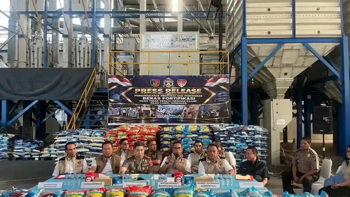 Empat Beras Fortifikasi Diselidiki, Polisi Sita Lebih dari 15 Ton Produk